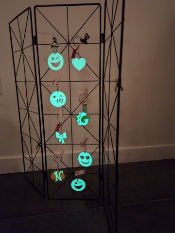 Acryl sleutelhangeer glow in the dark  4