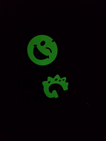 Acryl sleutelhangeer glow in the dark 2